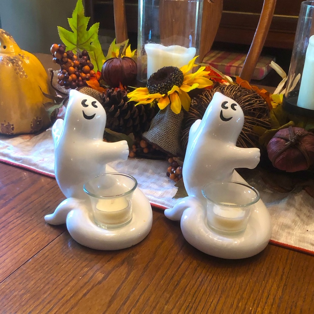 Two Halloween 🎃 Ghost Votives